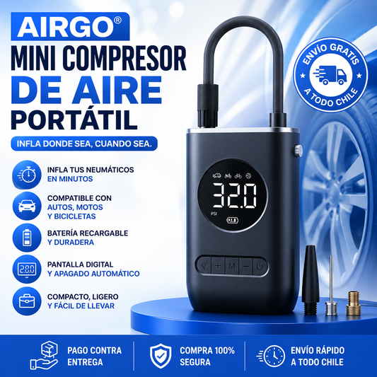 AirGo® | Mini Compresor de Aire Portátil
