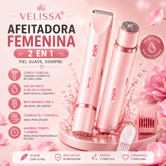 VELISSA® Afeitadora Íntima 2 en 1